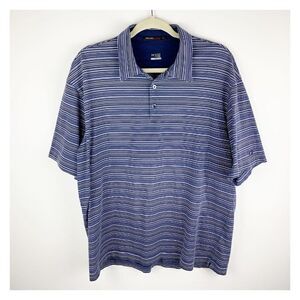 Tiger‎ Woods Collection Nike FITDRY Sport Polo Blue Sz L